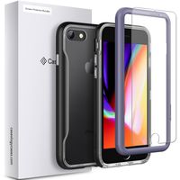 Caseology Apex Clear for Apple iPhone 8 Case (2017) / for iPhone 7 Case (2016) with Screen Protector - Black