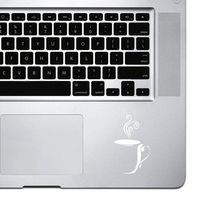 StickAny Palm Series Coffee Mug Sticker for MacBook Pro, Chromebook, and Laptops (White)