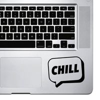 StickAny Palm Series Chill Speech Bubble Sticker for MacBook Pro, Chromebook, and Laptops (Black)