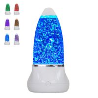 Playlearn Volcano Glitter Lamp with Bluetooth Speaker - Sensory Night Light Lava Lamp for Kids