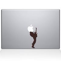 The Decal Guru Guitar Hero MacBook Decal Vinyl Sticker - 11" MacBook Air - Brown (1075-MAC-11A-BRO)