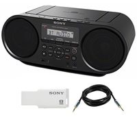 Sony ZSRS60BT CD Boombox (Black) w 8GB Micro Vault & Accessory Bundle