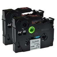 GREENCYCLE 2 PK Compatible for Brother TZ231 TZe231 TZ-231 Label Tape 12mm Black on White Work with P-Touch Printers - 12mm Wide 8m Length 1/2