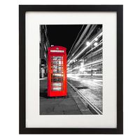 Moontree Black Frames 12x15 Picture Frame- Made to Display Pictures 8x10 with Mat or or 11x14 Without Mat- Wall Mounting Material Included