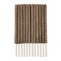 Rhinestone Bling Paper Sticks for Lollipop Cake Pop Apple Candy Buffet Treat Party Favor 6 inch (Coffee, 24)