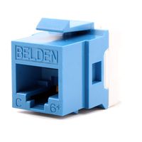 Belden AX104193 Category-6+ Ethernet Data Jack, CAT6+, UTP, RJ45, Blue