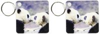 3dRose Baby Pandas - Key Chains, 2.25 x 4.5 inches, set of 2 (kc_2547_1)