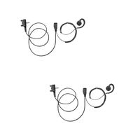 2 Pack BOMMEOW BSE15-Y3 C Shape Earpiece Swivel Style Earhanger for Vertex Yaesu EVX-261 EVX-531 VX-520UD VX-180 VX-417