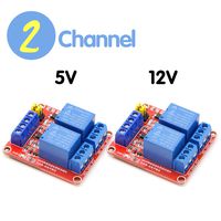 RioRand 2 Channel Relay Module，Optocoupler Isolation Support High and Low Level Trigger 5V 12V (2PCS)