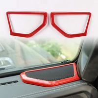 RT-TCZ Red ABS A pillar Speaker Decoration Cover Trim Stickers Car Interior Accessories for 2018-2019 Jeep Wrangler JL/JLU