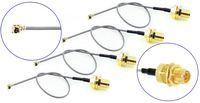 Pack of 4 RF U.FL(IPEX/IPX) Mini PCI to RP-SMA Female Pigtail Antenna Wi-Fi Low Loss Coaxial Cable 1.13mm (6 inches /15cm)