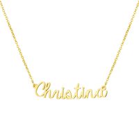 Personalized Name Necklace 18K Gold Plated New Mom Bridesmaid Gift Jewelry for Christina