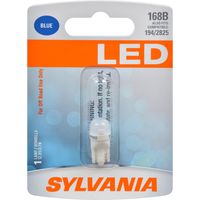 SYLVANIA - 168 T10 W5W LED Blue Mini Bulb - Bright LED Bulb, Ideal for Interior Lighting (Contains 1 Bulb)