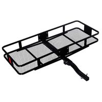 Tiptiper Hitch Mount Cargo Carrier, 60" x 24" x 7" Basket Trailer Hitch Carrier with 500lbs Capacity, Fits 2-Inch Receiver