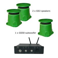 TIC Outdoor WiFi/Bluetooth Amplifier & Speaker Bundle (AMP50 & 2 GS3 & GS50)