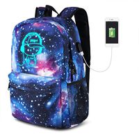 School Backpack Anime, Luminous School Bookbag with USB Charge Port, Pencil Case