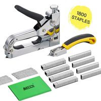 Staple Gun with Remover - 3 in 1 Heavy Duty Staple Nail Steel Gun Kit with 1000 Staples, Upholstery Stapler for Fixing Material, Decoration, Carpentry, Furniture, Doors and Windows