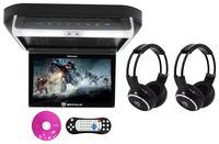 Rockville RVD10HD-BK 10.1" Flip Down Monitor DVD Player, HDMI, USB+Headphones
