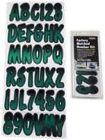 Hardline Products TEBKG200 Series 200 Forest Green/Black Factory Matched Registration Number Kit