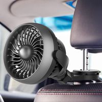 Car Fan, Battery Operated USB Car Fan with Aroma Function, 4 Speed,Work Quiet,360 Degree Rotatable Car Fan,5V Cooling Air Small Personal Fan for Car,Rear&Back Seat Passenger Dog Kids etc(Black)