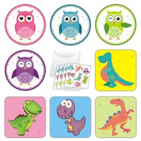 32 Pack Valentines Day Cards for Kids with Scratch & Sniff Stickers and Envelopes, Owl & Dinosaur Kids Valentines Cards Perfect for Classroom Exchange Favor