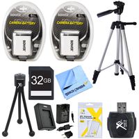 Canon Essential NB6LH Battery Bundle for Canon Powershot SX520, SX710, SX700, S120, SX600, SX530, SX610 Cameras Includes 2 NB6LH Batteries, Charger, 32GB Memory Card, 57-Inch Tripod, and More