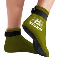 BPS 'Storm Smart Sock' Neoprene Socks - for Kids and Adults - Socks for Snorkeling, Beach Volleyball, Surfing, Diving, Snorkeling, Swim Fin Socks - Low Cut (Yellow/White Accent, Small)