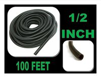 Wire Loom Black 100' Feet 1/2" Split Tubing Hose Cover Auto Home Marine