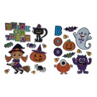 Funpa 46PCS Halloween Sticker Self Adhesive 3D Ghost Sticker Decal for Kids