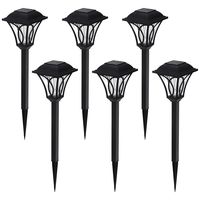 Azirier Solar Lights Outdoor Waterproof Outdoor Garden Lights, Solar Pathway Security Lights for OutdoorWall Backyard Fence Garage Garden Driveway 6 Pack