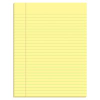 TOPS The Legal Pad Plus Writing Pads, Glue-Top, 8-1/2" x 11", Legal Rule, Canary Paper, 50 Sheets, 12 Pack (71522)
