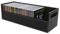 Stock Your Home CD Storage Box with Powerful Magnetic Opening - CD Tray Holds 40 CD Cases for Media Shelf Storage and Organization
