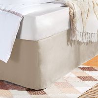 AmazonBasics Pleated Bed Skirt - Twin, Taupe