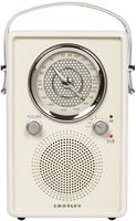 Crosley CR3034A-WS Mockingbird Vintage Portable Am/FM/Bluetooth Radio, White Sand