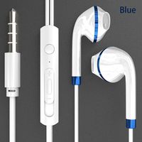 Sholdnut Wired Earphone In-Ear Earbuds Sport Earphones with Microphone Volume Control Bass Headset for Mobile Phone Tablet PC Mp3 (Blue)