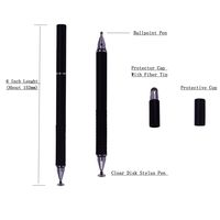 Dogxiong 3In1 Disk Capacitive Fiber and Fine Point Disc Stylus Ballpoint Pen Replacement for iPad Air Mini iPhone 6S 7 8 Plus X XS Max Surface Pro 2/3/4 Book,Tablet Series LG Q Stylo Stylus 4 Stylo 5
