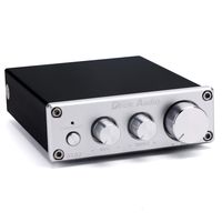 Hi-Fi Audio Amplifier, DROK 50Wx2 2.0 Channel Digital Home Stereo Power Amp DC 12-24V 2CH Class D Integrated Amplifiers with Bass Treble Volume Adjustment Knob