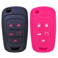 Coolbestda 2Pcs Folding 5buttons Key Fob Remote Cover Keyless Entry Protector Holder Case for Chevrolet Equinox Camaro Cruze Malibu Sonic Volt Park
