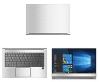 decalrus - Protective Decal for Lenovo Yoga C930 (13.9" Screen) Laptop Silver Texture Brushed Aluminum Skin Skins Decal wrap BAlenovoYoga13_C930Silver