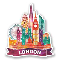 2 x 10cm- 100mm London England UK Vinyl SELF ADHESIVE STICKER Decal Laptop Travel Luggage Car iPad Sign Fun #6639