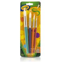 Crayola Kids Paint Brushes, Painting Supplies, 4 Count, Ages 3, 4, 5, 6