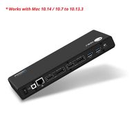 SIIG USB Type C Dual 4K Docking Station with 60W PD - Dual 4K@60Hz or Single 5K@60Hz Monitor Laptop Dock - DisplayLink - 2 HDMI 2 DisplayPort, 4 USB 3.0 Ports, 2 Type C Ports, Gigabit Ethernet Port