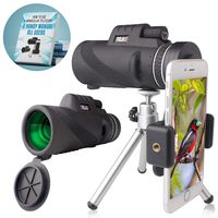 TRIJAX High Powered Monocular Telescope | Incredible Smartphone Scope With iPhone/Android Holder & Tripod Stand Accessories | Crisp Quality & Waterproof Ideal For Bird Watching,Travel etc,BONUS E-BOOK