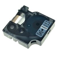 NineLeaf 1 Pack Black on Silver Laminated Label Tape Compatible for DYMO 45022 D1 12mm 1/2" LabelManager 100 120P 150 160 LabelWriter 450 Duo Printers