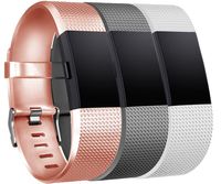 Tobfit Compatible for Fitbit Charge 2 Bands, Sport Replacement Bands Compatible for Fitbit Charge 2 Wristbands, Small/Large (b-Rose Gold, Grey, White, Small)