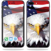 MightySkins Skin Compatible with Apple iPhone 8 Plus - America Strong | Protective, Durable, and Unique Vinyl Decal wrap Cover | Easy to Apply, Remove, and Change Styles | Made in The USA