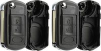 KeylessOption Keyless Entry Remote Key Fob Shell Case Button Pad Flip Key Cover Housing For Land Rover (Pack of 2)