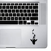 StickAny Palm Series Shark Smoke Sticker for MacBook Pro, Chromebook, and Laptops (Black)
