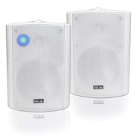 Bluetooth 5.25" Indoor/Outdoor Weatherproof Patio Speakers (White- pair)-by Sound Appeal