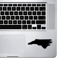 StickAny Palm Series North Carolina NC Sticker for MacBook Pro, Chromebook, and Laptops (Black)
